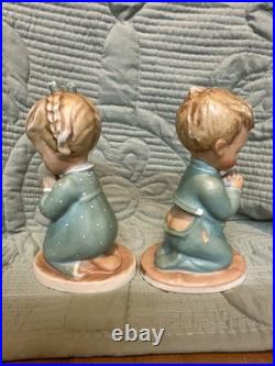Set Goebel Hummel Figurine A Child's Prayer W. Germany 5.5 Boy Girl Praying