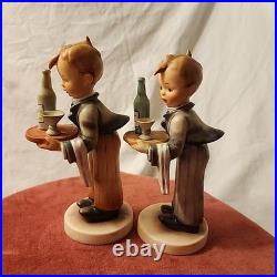 Set of 2 Goebel Hummel Waiter 154 154/1 TMK2 Full Bee 1950-59 Figurine Germany