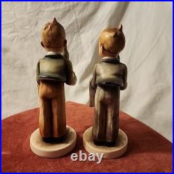 Set of 2 Goebel Hummel Waiter 154 154/1 TMK2 Full Bee 1950-59 Figurine Germany