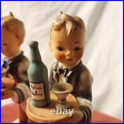 Set of 2 Goebel Hummel Waiter 154 154/1 TMK2 Full Bee 1950-59 Figurine Germany