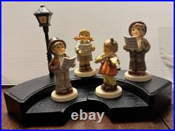 Set of 4 Vintage Goebel Hummel figurines Kinder Choir with stand and lamplight