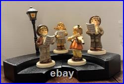Set of 4 Vintage Goebel Hummel figurines Kinder Choir with stand and lamplight