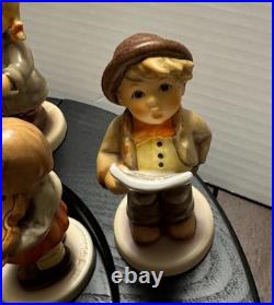 Set of 4 Vintage Goebel Hummel figurines Kinder Choir with stand and lamplight