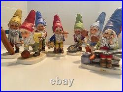Set of 7 Vintage Goebel Hummel Co-Boy Gnome Figurines 1970-1975 Mint Condition
