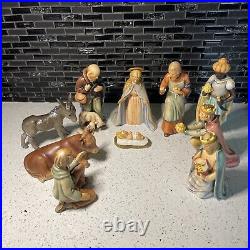 VTG Rare Hummel Goebel 10 pc Nativity Figurine Set 214 Series 1951 W Germany