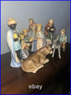 VTG Rare Hummel Goebel Partial 9pc Nativity Figurine Set 214 W Germany