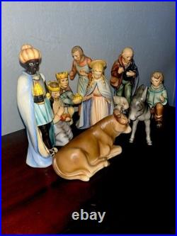 VTG Rare Hummel Goebel Partial 9pc Nativity Figurine Set 214 W Germany