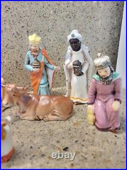 Vintage 12 Piece Goebel Hummel Nativity Porcelain Figurines Germany 5+1/2tall