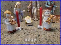 Vintage 12 Piece Goebel Hummel Nativity Porcelain Figurines Germany 5+1/2tall