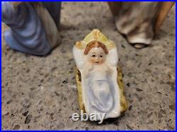 Vintage 12 Piece Goebel Hummel Nativity Porcelain Figurines Germany 5+1/2tall
