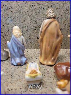 Vintage 12 Piece Goebel Hummel Nativity Porcelain Figurines Germany 5+1/2tall