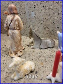 Vintage 12 Piece Goebel Hummel Nativity Porcelain Figurines Germany 5+1/2tall