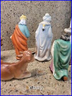 Vintage 12 Piece Goebel Hummel Nativity Porcelain Figurines Germany 5+1/2tall