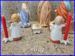 Vintage 12 Piece Goebel Hummel Nativity Porcelain Figurines Germany 5+1/2tall