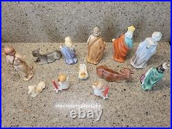Vintage 12 Piece Goebel Hummel Nativity Porcelain Figurines Germany 5+1/2tall
