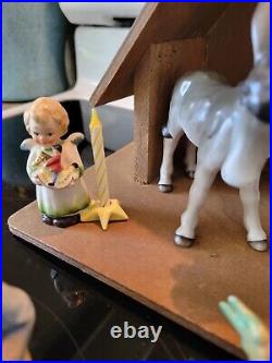 Vintage 14 Piece Goebel Hummel Nativity Scene Porcelain Figurines V W. Germany