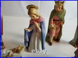 Vintage 1960's Goebel W Germany HX 323 Nativity Set 10 Figures+ Manger Hummel