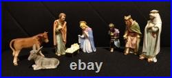 Vintage 1965 Goebel Hummel Nativity Scene 8 Pieces Manger + Barn Stable Germany