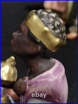 Vintage 1965 Goebel Hummel Nativity Scene 8 Pieces Manger + Barn Stable Germany