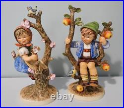 Vintage 1968 Goebel Hummel Large Apple Tree Boy & Girl 10 3/4 Figurines