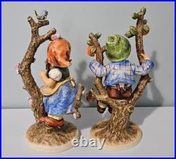 Vintage 1968 Goebel Hummel Large Apple Tree Boy & Girl 10 3/4 Figurines