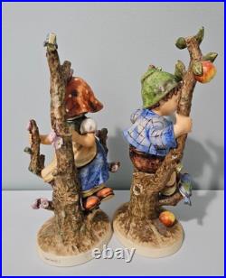 Vintage 1968 Goebel Hummel Large Apple Tree Boy & Girl 10 3/4 Figurines