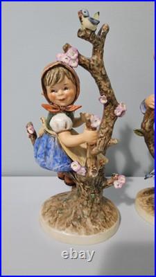 Vintage 1968 Goebel Hummel Large Apple Tree Boy & Girl 10 3/4 Figurines