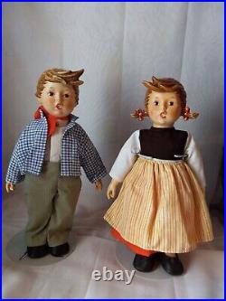 Vintage 1983 Goebel Porcelain Hummel Boy Girl Dolls Birthday Serenade 15 inch