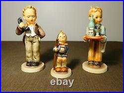 Vintage 3 Goebel Hummels Lot Hello 124 Waiter 154 Little Hiker 16