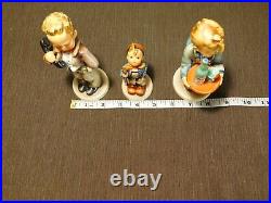 Vintage 3 Goebel Hummels Lot Hello 124 Waiter 154 Little Hiker 16