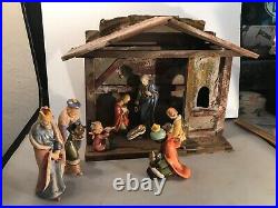 Vintage Goebel Germany 9 Piece Nativity Set With Kreiche Lqqk Hx 82