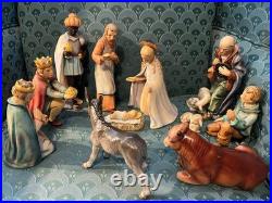 Vintage Goebel Hummel 13-Pc Nativity Set #214 TMK-2 Full Bee W. Germany (Read)