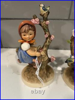 Vintage Goebel Hummel #141 & #142 Apple Tree Boy & Girl 6 SET 1965 Vintage Goebel Hummel #141 & #142 Apple Tree Boy & Girl 6 SET 1965
