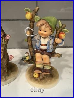 Vintage Goebel Hummel #141 & #142 Apple Tree Boy & Girl 6 SET 1965 Vintage Goebel Hummel #141 & #142 Apple Tree Boy & Girl 6 SET 1965