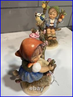 Vintage Goebel Hummel #141 & #142 Apple Tree Boy & Girl 6 SET 1965 Vintage Goebel Hummel #141 & #142 Apple Tree Boy & Girl 6 SET 1965