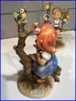 Vintage Goebel Hummel #141 & #142 Apple Tree Boy & Girl 6 SET 1965 Vintage Goebel Hummel #141 & #142 Apple Tree Boy & Girl 6 SET 1965