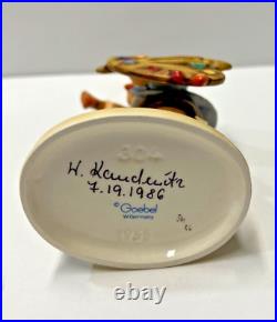 Vintage Goebel Hummel #304 The Artist 1955 Figurine Signed And Dated 7/19/1986