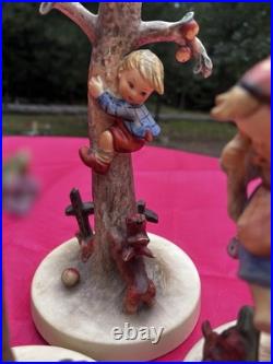 Vintage Goebel Hummel 44A 44B Out of Danger Lamp Bases Boy Girl Lot of 4 Vintage Goebel Hummel 44A 44B Out of Danger Lamp Bases Boy Girl Lot of 4