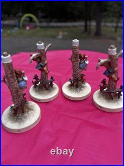 Vintage Goebel Hummel 44A 44B Out of Danger Lamp Bases Boy Girl Lot of 4 Vintage Goebel Hummel 44A 44B Out of Danger Lamp Bases Boy Girl Lot of 4