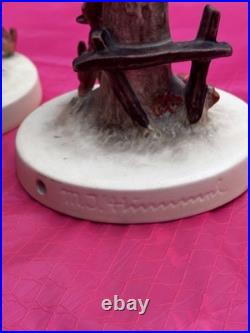 Vintage Goebel Hummel 44A 44B Out of Danger Lamp Bases Boy Girl Lot of 4