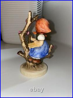 Vintage Goebel Hummel Apple Tree Boy and Girl Figurines W. Germany, VG+