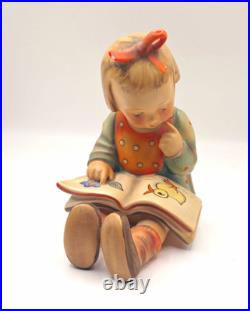 Vintage Goebel Hummel Bookworm Girl Figurine HUM 8 TMK2 Full Bee W. Germany