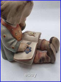 Vintage Goebel Hummel Bookworm Girl Figurine HUM 8 TMK2 Full Bee W. Germany