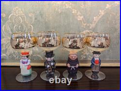 Vintage Goebel Hummel Figural Wine Glasses, West Germany