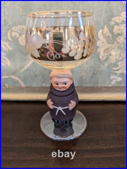 Vintage Goebel Hummel Figural Wine Glasses, West Germany