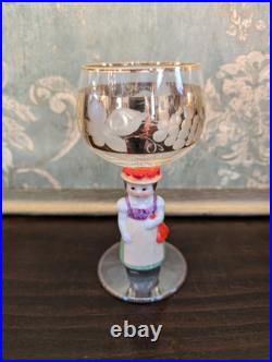 Vintage Goebel Hummel Figural Wine Glasses, West Germany