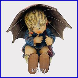 Vintage Goebel Hummel Figurine Girl Under Umbrella 152/llB Ceramic 1972 Germany