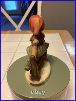 Vintage Goebel Hummel Figurine Just Resting Little Girl on Fence Germany t
