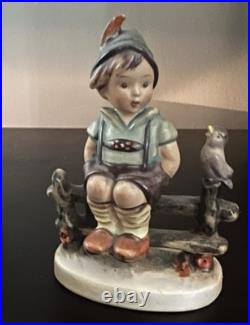 Vintage Goebel Hummel Figurines Lot Sensitive Hunter #94 & Boy on Fence Germany