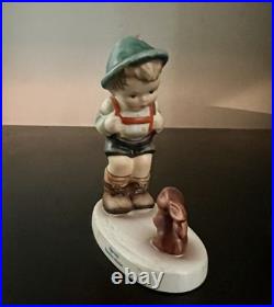 Vintage Goebel Hummel Figurines Lot Sensitive Hunter #94 & Boy on Fence Germany